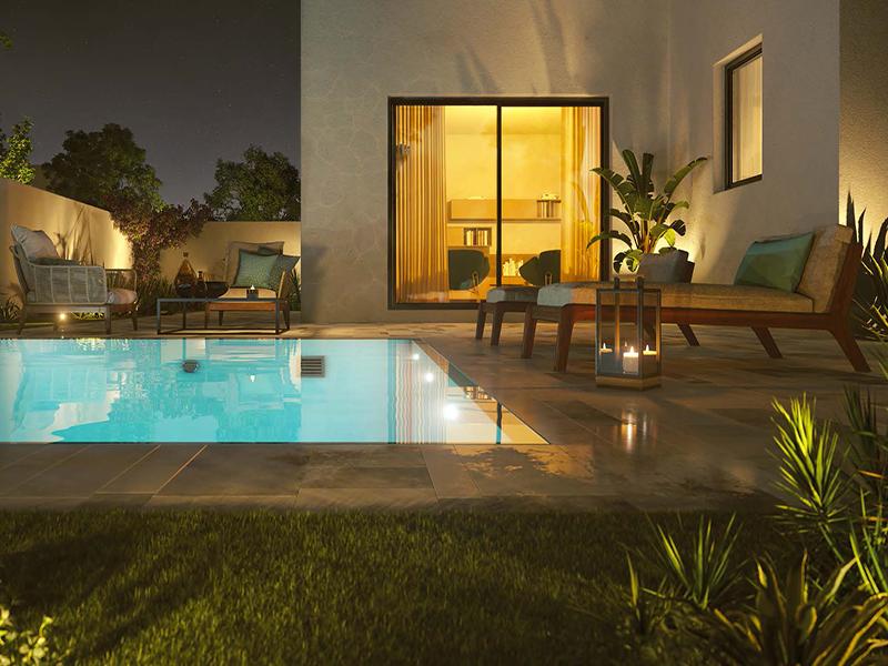 Exterior view of Noya Villas on Yas Island by ALdar Developer